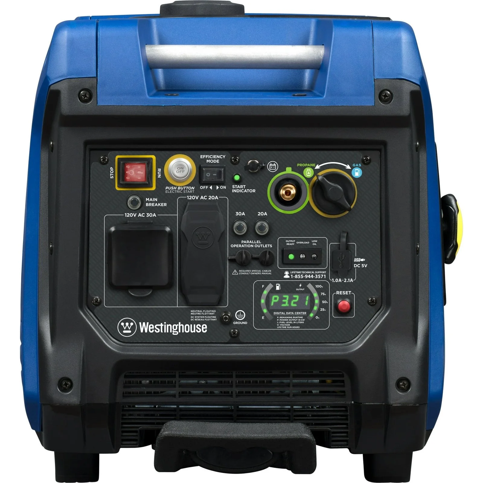 1-266-1.webp Westinghouse 5,000-Watt Dual-Fuel Portable Inverter Generators. - Image 1