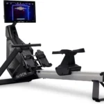 Aviron Strong Series Rower: 22″ HD Touchscreen, Dual Air &amp; Magnetic Resistances up to 100 lbs. Game-Based Workouts, Streaming, Compact Designs
