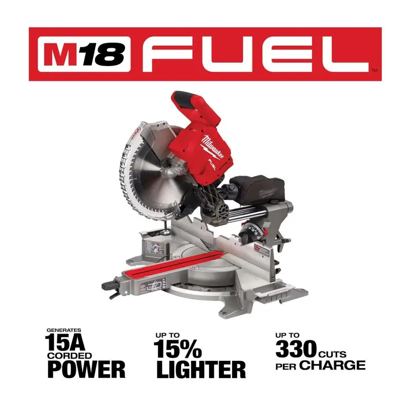 18v1-1.webp Milwaukee 18V Lithium-Ion Brushless 12 in. Cordless Dual Bevels Sliding Compoundd - Image 1