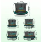 SkyBound 6ft outdoor Trampoline without springs, toddler springless trampoline with net for Kids and Adults, springless Trampoline with Enclosure for Backyard Indoor and Outdoor - Image 2