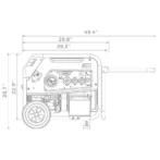 Generator 8000W/ 10,000W Tri Fuel Electric Start 120V/240V with Wheel Kits, - Image 4