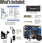 Westinghouse 9500 Peak Watt Home Backup Portable Gas Powered Generators. - Image 4