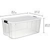 Sterilite 4-Pack Ultra Latching Box, Storage Bins with Lids, Clear Plastic, 116 Quart – Heavy-Duty Organizing Containers for Closet, Bathroom, and Office - Image 4