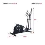 Sunny Health &amp; Fitness Programmable Cardio Elliptical Trainers. - Image 2
