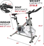 Sunny Health &amp; Fitness Synergy Pro Magnetic Indoor Cycling Bikes. - Image 3