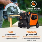 Generac iQ5200 DF 3900 Watt Electric Start Dual Fuel Inverter Generators. - Image 3