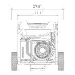 Generator 8000W/ 10,000W Tri Fuel Electric Start 120V/240V with Wheel Kits, - Image 3