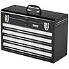 VEVOR Metal Tool Box, 20.5-inch, Portable Metal Tool Box with 4 Drawers, Small Tool Chest with EVA Liners, Ball Bearing Slide Drawers Locking &amp; Powder Coated Finish, Multi-Function Tool Organizer