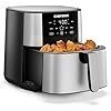Chefman Air Fryer 8 Qt | TurboFry® 4-in-1 with 450°F Hi-Fry Option for Crispier Results | Bake, Dehydrate, Frozen | XL Nonstick Dishwasher-Safe Basket | Stainless Steel - Image 5
