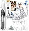 oneisall Dog Vacuum &amp; Dryer for Shedding Grooming, 8 in 1 Dog Grooming Kit with Metal Blade Pet Clippers, Adjustable Speed and Temperature Control Blower