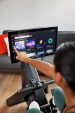 Aviron Strong Series Rower: 22″ HD Touchscreen, Dual Air &amp; Magnetic Resistances up to 100 lbs. Game-Based Workouts, Streaming, Compact Designs - Image 3