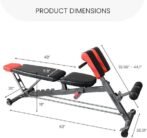 Finer Form Multi-Functional FID Weight Bench for Full All-in-One Body Workout – Hyper Back Extension, Roman Chair, Adjustable Ab Sit up Bench, Incline Decline Bench, Flat Bench - Image 2