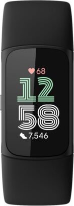 Fitbit Charge 6 Fitness Tracker with Google apps, Heart Rate on Exercise Equipment, 6-Months Premium Membership Included, GPS, Health Tools and More, Obsidian/Black, One Size (S &amp; L Bands Included) - Image 5
