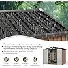 Aoxun 6.2×4 FT Shed Outdoor Storage Shed with Lockable Doors & Slooping Roof Metal Garden Tool Shed for Backyard, Patio, Poolside (Brown) - Image 3