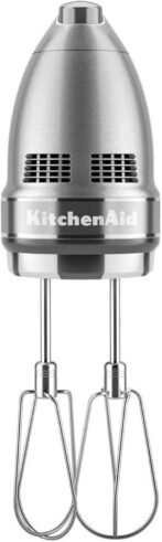 KitchenAid 9-Speed Digital Hand Mixer with Turbo Beater II Accessories and Pro Whisk – Contour Silver - Image 2