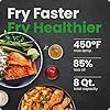 Chefman Air Fryer 8 Qt | TurboFry® 4-in-1 with 450°F Hi-Fry Option for Crispier Results | Bake, Dehydrate, Frozen | XL Nonstick Dishwasher-Safe Basket | Stainless Steel - Image 6