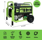 13,000W Dual Fuel Portable Generator, Powered by Gas or Propane, Electric Start, Home Backup &amp; RV Readys. - Image 2