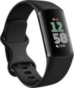 Fitbit Charge 6 Fitness Tracker with Google apps, Heart Rate on Exercise Equipment, 6-Months Premium Membership Included, GPS, Health Tools and More, Obsidian/Black, One Size (S &amp; L Bands Included)