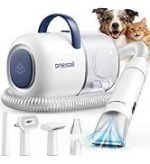 oneisall Dog Vacuum &amp; Dryer for Shedding Grooming, 8 in 1 Dog Grooming Kit with Metal Blade Pet Clippers, Adjustable Speed and Temperature Control Blower - Image 2