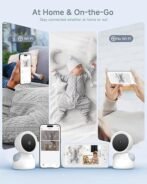 ARENTI Baby Monitor with 2 Cameras, 2K/3MP WiFi 6 Camera and Audio, 5-inch Wireless Screen, Smartphone App, Super Night Vision, Crying Detection, Auto Tracking, Temp&amp;Humidity Sensor (D3 Set) - Image 4