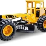Tonka Steel Classics Road Grader – Made with Steel &amp; Sturdy Plastic, Yellow Toy Construction Truck, Boys and Girls, Kids, Toddlers, Ages 3+