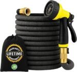 J&amp;B XpandaHose 150ft Expandable Garden Hose – Ultra-Strong 3750D, 4-Layer Latex Core, Brass 3/4″ Connectors, 10-Pattern Nozzle &amp; Storage Bag – Lightweight, Kink-Reducing, Leak-Resistant - Image 4