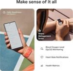 Fitbit Charge 6 Fitness Tracker with Google apps, Heart Rate on Exercise Equipment, 6-Months Premium Membership Included, GPS, Health Tools and More, Obsidian/Black, One Size (S &amp; L Bands Included) - Image 2