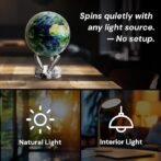 MOVA Globe – Earth with Clouds Classic (4.5″) | Self-Rotating Globe Powered by Light | Silent Motion, No Batteries or Wires | Unique Desk Decor or Gift for Space Lovers - Image 4