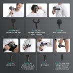 Mebak 3 Massage Gun, Massage Gun Deep Tissue for Athletes, Professional Muscle Percussion Massager, Massager for Shoulder Leg Back Body Pain Relief, Quiet Portable Sport Tool, Gifts for Him - Image 4