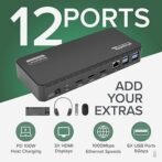 Plugable USB C Triple Display Docking Station | 100W PD, 3x HDMI (1x 4K 30Hz, 2x 1080p 60Hz), 6x USB 5Gbps Ports | Windows, macOS, ChromeOS Compatible – Enhance Productivity with Multi-Monitor Support - Image 5