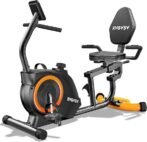 Recumbent Exercise Bike for Home Use, Quiet Recumbent Stationary Bikes for Adults &amp; Seniors, 16-Level Resistance, Adjustable Seat, Supports 400LB, Pulse Sensors &amp; LCD Display