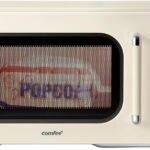 COMFEE’ Retro Microwave Oven, Small Microwave with 6 Auto Menus, 0.9 cu.ft Countertop Compact Microwave with Multi-stage Cooking, Mute Function, LED digital, Apricot/900W, CMO-MMP02AA(AT)