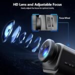 Rossetta 3D Projector, 60 Themes HD 3D Galaxy Projector with Bluetooth Speaker &amp; Remote, 1H/2H Timer, Night Light for Bedroom, Home Decor, Party, Birthday &amp; Christmas Gifts for Adults, Girls, Boys - Image 3