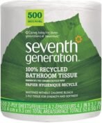 Seventh Generation White Toilet Paper 2-ply 100% Recycled Paper, 500 sheets, Pack of 60 - Image 2