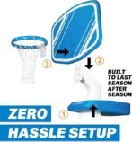 GoSports Splash Hoop Swimming Pool Basketball Game, Includes Poolside Water Basketball Hoop, 2 Balls and Pump – Choose Your Style - Image 3