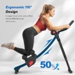 MERACH Ab Machine, Adjustable Ab Trainer Machine, AB Workout Equipment for Home Gym, Independent Dual Tracks for Mountain Climber, Foldable for Home Exercise, Load Capacity 440 LBS - Image 3