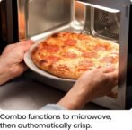 Chefman MicroCrisp Countertop Microwave Oven and Convection Oven, with Integrated Crisper, Guided Touchscreen Interface, 10 Power Levels, Mute Function, and Eco Mode, 1800W and 0.8 Cu. Ft. – Black - Image 4