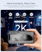 ARENTI Baby Monitor with 2 Cameras, 2K/3MP WiFi 6 Camera and Audio, 5-inch Wireless Screen, Smartphone App, Super Night Vision, Crying Detection, Auto Tracking, Temp&amp;Humidity Sensor (D3 Set) - Image 2