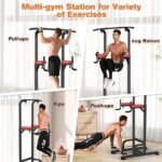 RELIFE REBUILD YOUR LIFE Power Tower Pull Up Bar Station Workout Dip Station for Home Gym Strength Training Fitness Equipment - Image 2
