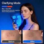 INIA Glow 4D Wireless Red Light Therapy Mask for face – Dual NIR, 320 LEDs, 4 Modes, Under-Eye Cooling, Cordless &amp; Rechargeable LED Face Mask for Home &amp; Travel, Skincare Gifts for Women Mom Wife, Blue - Image 2