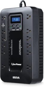 CyberPower EC850LCD Ecologic UPS Battery Backup and Surge Protector, 850VA/510W, 12 Outlets, ECO Mode, Compact, UL Certified - Image 4