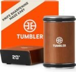 The Original Tumbler Rolling Knife Sharpener™ – Knife Sharpening Made Easy – Rolling Knife Sharpener Tool for Kitchen Knives – Knife Sharpener Kit Offers 15 &amp; 20 Degree Sharpening (Wood)