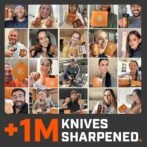 The Original Tumbler Rolling Knife Sharpener™ – Knife Sharpening Made Easy – Rolling Knife Sharpener Tool for Kitchen Knives – Knife Sharpener Kit Offers 15 &amp; 20 Degree Sharpening (Wood) - Image 5