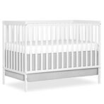 Delta Children Essex 4-in-1 Convertible Baby Crib, Bianca White with Natural Legs - Image 4