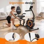 Recumbent Exercise Bike for Home Use, Quiet Recumbent Stationary Bikes for Adults &amp; Seniors, 16-Level Resistance, Adjustable Seat, Supports 400LB, Pulse Sensors &amp; LCD Display - Image 4