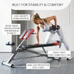 FF Finer Form Multi-Functional Weight Bench for Full All-in-One Body Workout – Adjustable Workout Bench Press for Home Gym, Fitness equipment for Back HyperExtension, Roman Chair Exercise, Sit up - Image 2