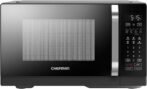 Chefman MicroCrisp Countertop Microwave Oven and Convection Oven, with Integrated Crisper, Guided Touchscreen Interface, 10 Power Levels, Mute Function, and Eco Mode, 1800W and 0.8 Cu. Ft. – Black