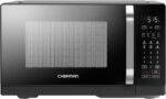 Chefman MicroCrisp Countertop Microwave Oven and Convection Oven, with Integrated Crisper, Guided Touchscreen Interface, 10 Power Levels, Mute Function, and Eco Mode, 1800W and 0.8 Cu. Ft. – Black