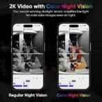 WYZE Wireless Duo Cam Video Doorbell (Chime Included), Battery Powered, 2K Full HD Video, 2 Cameras (People and Package), 2-Way Audio, Color Night Vision - Image 3