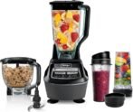 Ninja Kitchen System | All-in-One Food Processor &amp; Blender for Smoothies | Includes Pitcher, (2) 16 oz. To-Go Cups &amp; 8-Cup Bowl | Makes Salsa, Dough, Shakes, &amp; Frozen Drinks | 1500W | Black | BL770